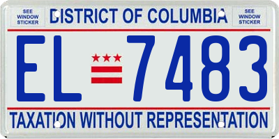 DC license plate EL7483