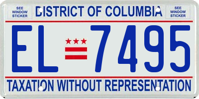 DC license plate EL7495
