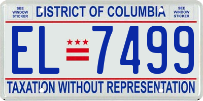 DC license plate EL7499