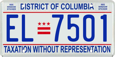 DC license plate EL7501