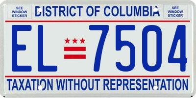 DC license plate EL7504