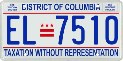 DC license plate EL7510