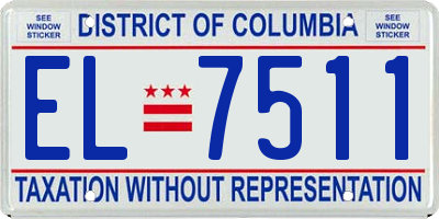 DC license plate EL7511
