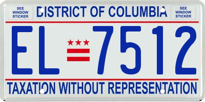 DC license plate EL7512