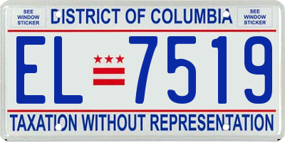 DC license plate EL7519