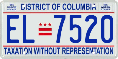 DC license plate EL7520