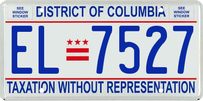 DC license plate EL7527
