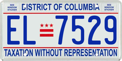 DC license plate EL7529