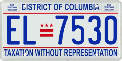 DC license plate EL7530