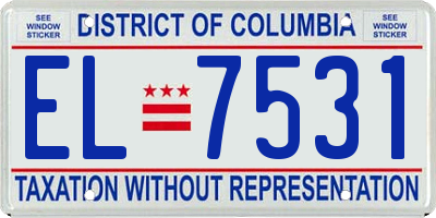 DC license plate EL7531