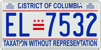 DC license plate EL7532