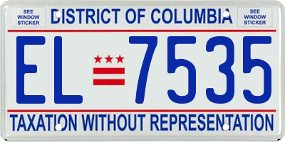 DC license plate EL7535