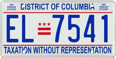 DC license plate EL7541