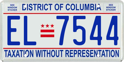 DC license plate EL7544