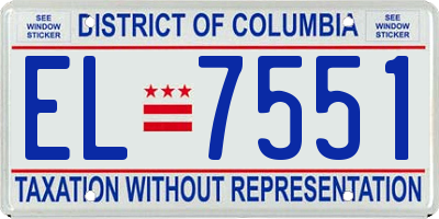 DC license plate EL7551
