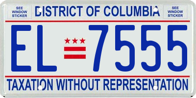 DC license plate EL7555