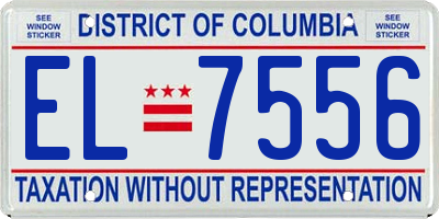 DC license plate EL7556