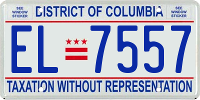 DC license plate EL7557