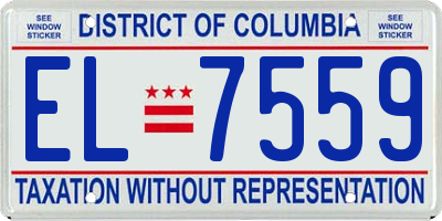 DC license plate EL7559