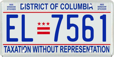 DC license plate EL7561