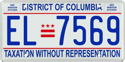 DC license plate EL7569