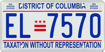DC license plate EL7570