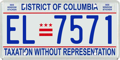 DC license plate EL7571