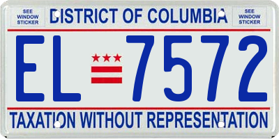 DC license plate EL7572