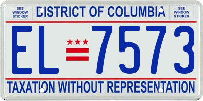 DC license plate EL7573