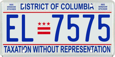 DC license plate EL7575