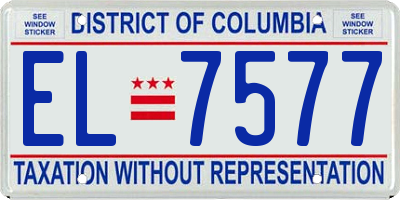 DC license plate EL7577