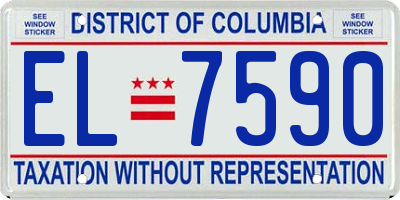 DC license plate EL7590