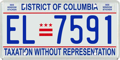 DC license plate EL7591