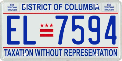 DC license plate EL7594