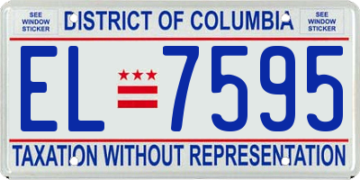 DC license plate EL7595