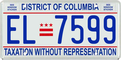 DC license plate EL7599