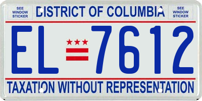 DC license plate EL7612