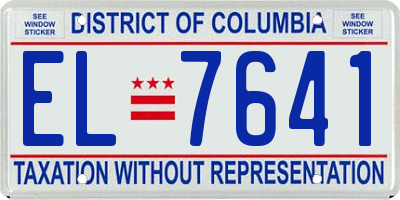 DC license plate EL7641
