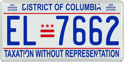 DC license plate EL7662