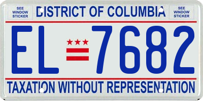 DC license plate EL7682