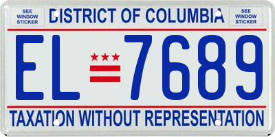 DC license plate EL7689