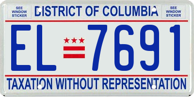 DC license plate EL7691
