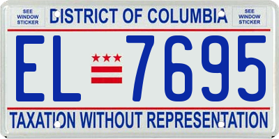 DC license plate EL7695