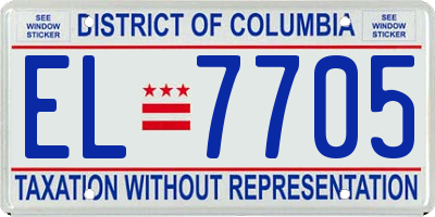 DC license plate EL7705
