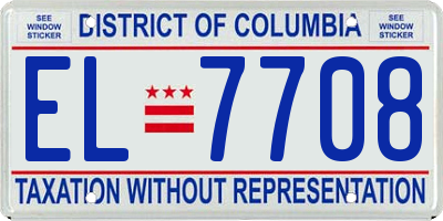 DC license plate EL7708