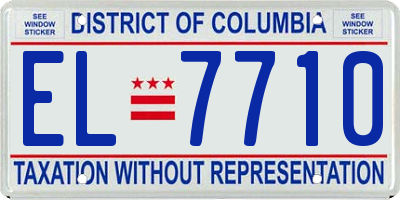 DC license plate EL7710