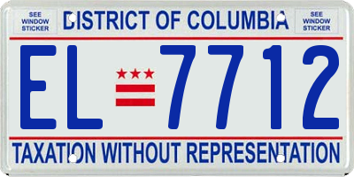 DC license plate EL7712