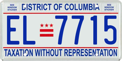 DC license plate EL7715