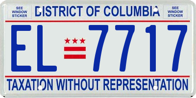 DC license plate EL7717