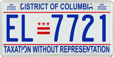 DC license plate EL7721